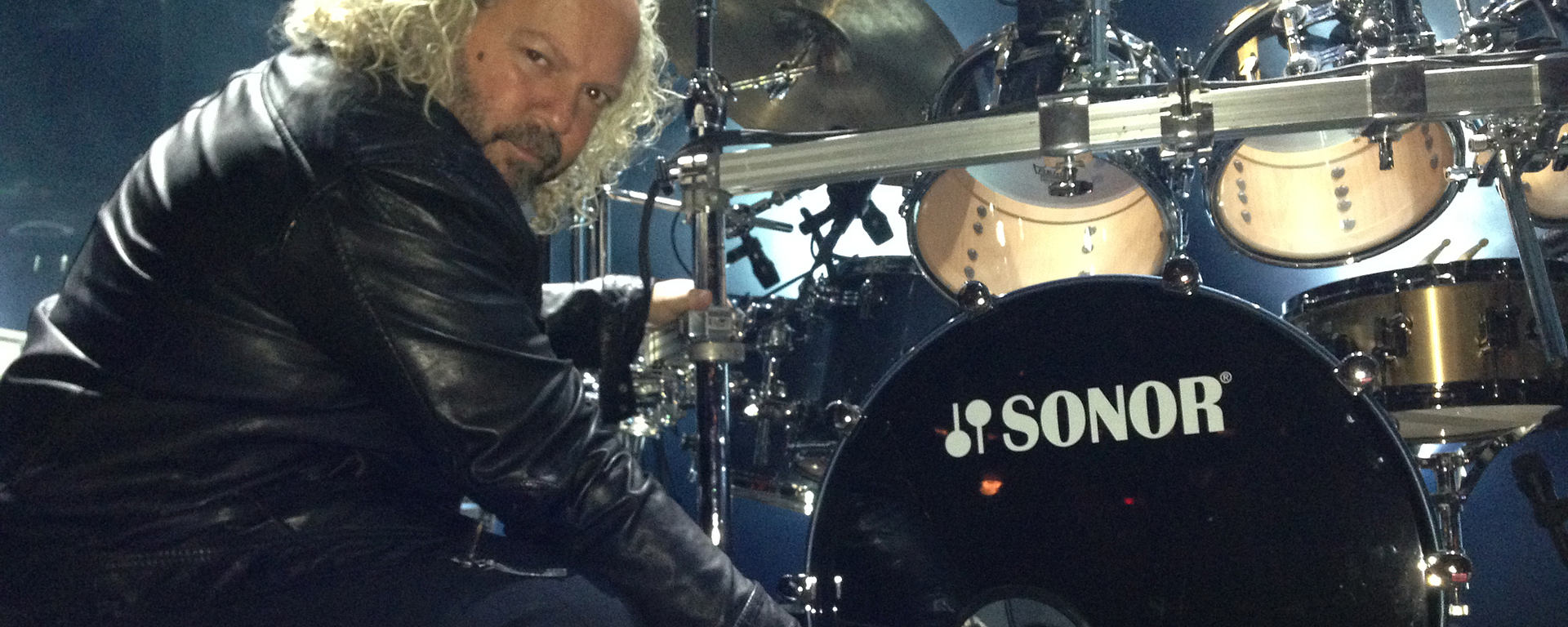 Tal Bergman with his DTP Beat Kit Pro 7 reference studio drum mics